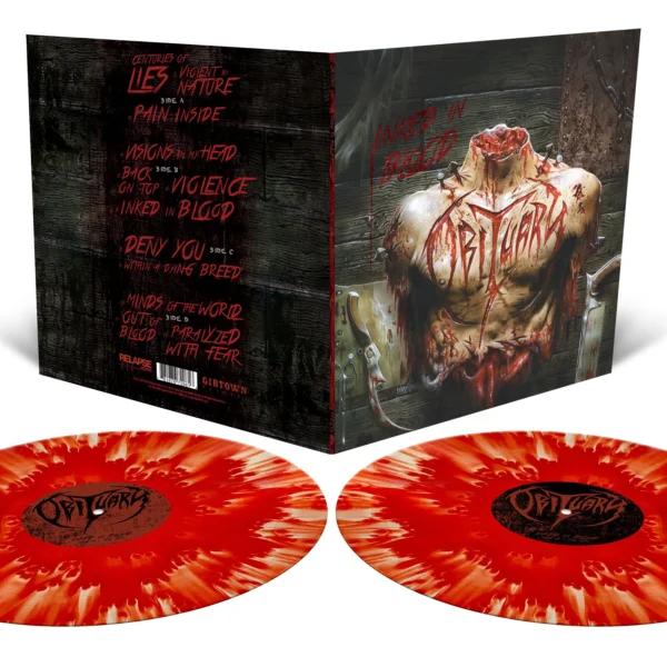 OBITUARY INKED IN BLOOD RED 2LP