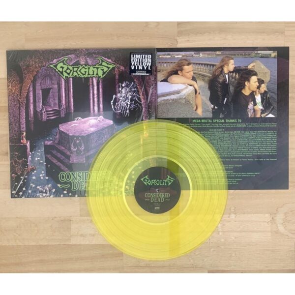 GORGUTS  'Considered Dead'  Transparent Yellow vinyl