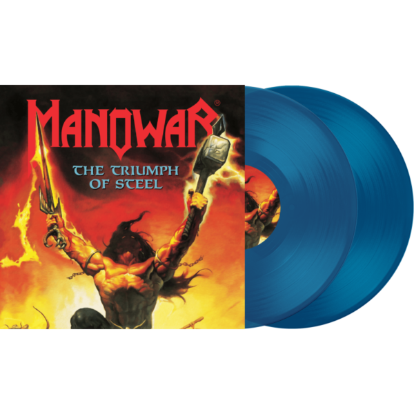 MANOWAR 'The triumph of steel' Transparent Blue double vinyl